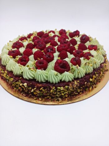 Tarte framboise pistache