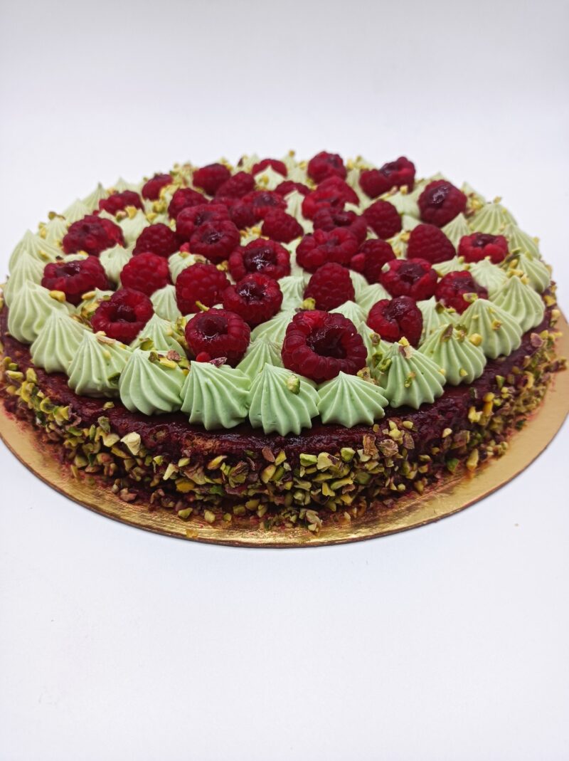Tarte framboise pistache