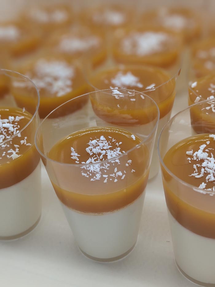 Panna cota fruits exotiques