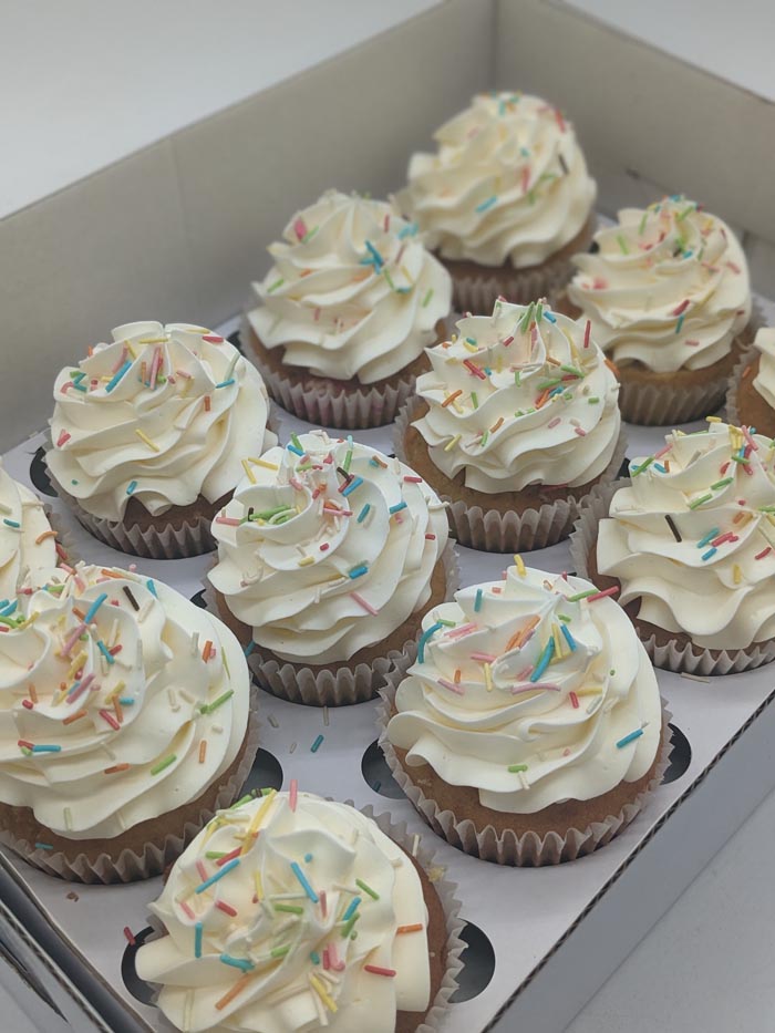 Cupcakes confettis colorés