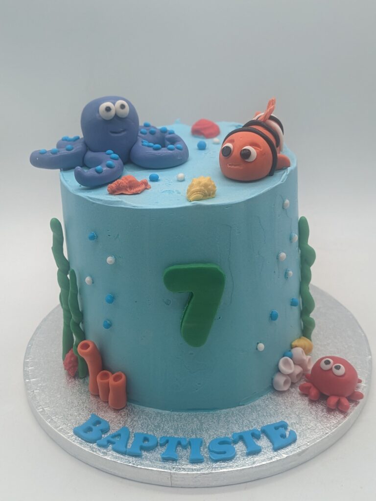 Cake design thème aquarium