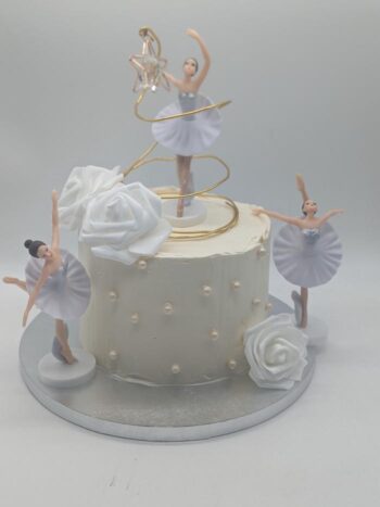 Cake design blanc thème danse