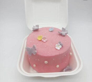 Bento cake fleurs et papillon