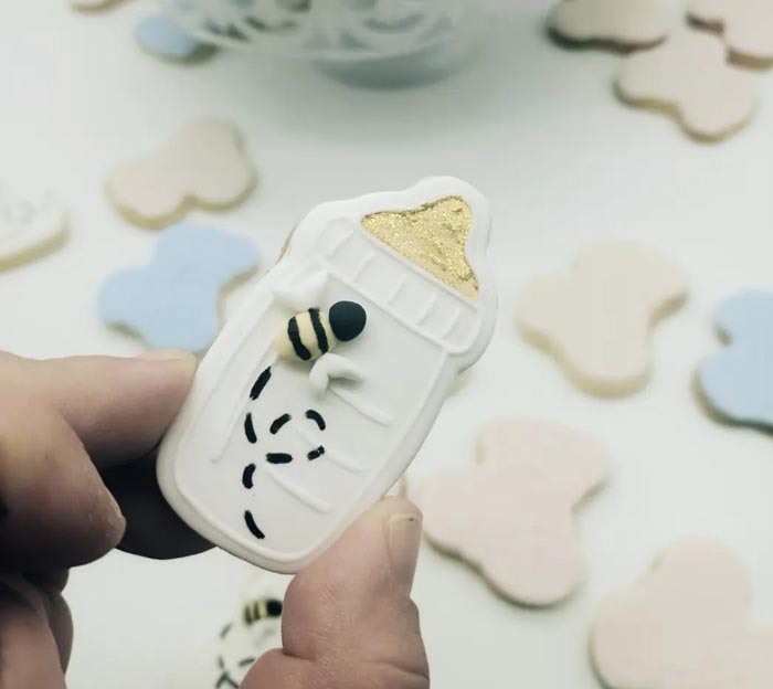 Biscuits personnalisés pour baby shower biberon