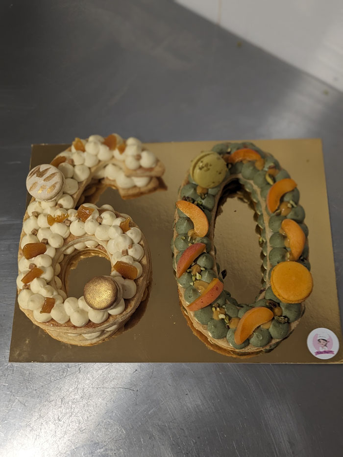 Number cake 60 abricot pistaches et creme brule