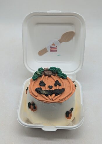 Bento cake Halloween citrouille