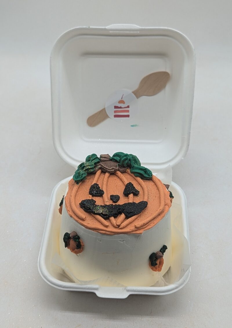 Bento cake Halloween citrouille